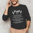 Poetry Poem Author Literature Book Lover Book Worm Poet Unisex Long Sleeve T-Shirt Poetry Poem Author Literature Book Lover Book Worm Poet Unisex Long Sleeve T-Shirt