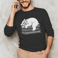 Polar Bear Reading Book Pajama Sleep Unisex Long Sleeve T-Shirt