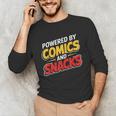 Powered By Comics And Snacks Comic Book Lover Unisex Long Sleeve T-Shirt Powered By Comics And Snacks Comic Book Lover Unisex Long Sleeve T-Shirt
