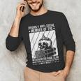 PROUDLY ANTI-SOCIAL MEMBER OF THE Introverted Book Club Unisex Long Sleeve T-Shirt