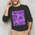 Purple Comic Book Purple Color Graphic Unisex Long Sleeve T-Shirt