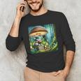 Rabbit Reading Book Under Large Mushroom Easter Bandana Unisex Long Sleeve T-Shirt Rabbit Reading Book Under Large Mushroom Easter Bandana Unisex Long Sleeve T-Shirt