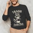 Raccoon Bookworm Readers Library Smut Reader Spicy Book Romance Rash Reader Social Club Unisex Long Sleeve T-Shirt