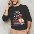 Raccoon Reading Books Matching Bookworm Readers Librarian Unisex Long Sleeve T-Shirt Raccoon Reading Books Matching Bookworm Readers Librarian Unisex Long Sleeve T-Shirt