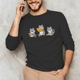 Raccoons Reading Books Raccoon Bookish Bookworm Raccoon Book Unisex Long Sleeve T-Shirt