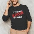 I Read Banned Books Censored Red Stamp Reading Librarian Unisex Long Sleeve T-Shirt