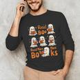 Read Boo KS Read More Bo KS Cute Ghost Reading Book Unisex Long Sleeve T-Shirt