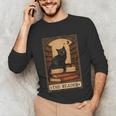The Reader Cat Book Reading Halloween Tarot Card Unisex Long Sleeve T-Shirt The Reader Cat Book Reading Halloween Tarot Card Unisex Long Sleeve T-Shirt