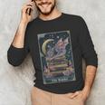The Reader Tarot Card Book Dragon Romantasy Fantasy Bookish Unisex Long Sleeve T-Shirt