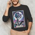 The Reader Tarot Card Reading Skeleton Skull Book Lover Unisex Long Sleeve T-Shirt The Reader Tarot Card Reading Skeleton Skull Book Lover Unisex Long Sleeve T-Shirt