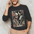 The Reader Tarot Card Skeleton Reading Book Bookworm Bookish Unisex Long Sleeve T-Shirt The Reader Tarot Card Skeleton Reading Book Bookworm Bookish Unisex Long Sleeve T-Shirt