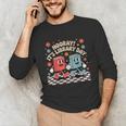 Reading Book Lover School Librarian Hooray It's Library Day Unisex Long Sleeve T-Shirt Reading Book Lover School Librarian Hooray It's Library Day Unisex Long Sleeve T-Shirt
