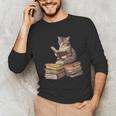 Reading Cat Book Lover Unisex Long Sleeve T-Shirt Reading Cat Book Lover Unisex Long Sleeve T-Shirt