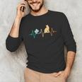 Reading Cat Heartbeat Book & Cat Lover Unisex Long Sleeve T-Shirt