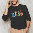 Reading DinosaurRex Dino Book Lover Unisex Long Sleeve T-Shirt Reading DinosaurRex Dino Book Lover Unisex Long Sleeve T-Shirt