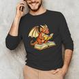 Reading Dragon Book Lover Bookworm Reader Unisex Long Sleeve T-Shirt