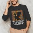 Reading Dragon Easily Distracted By Dragons And Books Unisex Long Sleeve T-Shirt Reading Dragon Easily Distracted By Dragons And Books Unisex Long Sleeve T-Shirt