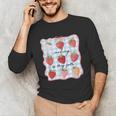 Reading Is My Jam Preppy Stawberry Bookworm Book Lover Nerd Unisex Long Sleeve T-Shirt
