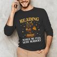 Reading Makes Me Feel Less Murdery Book Dragon Unisex Long Sleeve T-Shirt