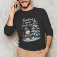 Reading Is Snow Much Fun Christmas Books Snowman Bookworm Unisex Long Sleeve T-Shirt