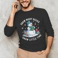 Reading Snowman So Many Books Christmas Books Readers Unisex Long Sleeve T-Shirt