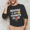 Reading Is My Tee Favorite Sport Basketball World Book Day Unisex Long Sleeve T-Shirt