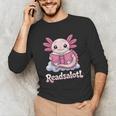 Readsalotl Axolotl Reading Cute Book Lover Bookworm Unisex Long Sleeve T-Shirt Readsalotl Axolotl Reading Cute Book Lover Bookworm Unisex Long Sleeve T-Shirt