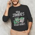 Real Zombies Read Books Zombie Unisex Long Sleeve T-Shirt Real Zombies Read Books Zombie Unisex Long Sleeve T-Shirt