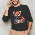 Red Panda Books Lover Reading Bookworm Unisex Long Sleeve T-Shirt