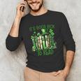 Retro Book Lucky Reading Teacher St Patrick's Day -Adults Small Cotton Blend Polyester Blend Short Sleeve Unisex Long Sleeve T-Shirt