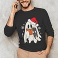 Retro Ghost Reading Book With Cat Bookish Club Christmas Men Women Kids Unisex Long Sleeve T-Shirt Retro Ghost Reading Book With Cat Bookish Club Christmas Men Women Kids Unisex Long Sleeve T-Shirt