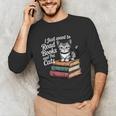 Retro I Just Want To Read Books And Pet Cats Cat For Men Women Kids Unisex Long Sleeve T-Shirt Retro I Just Want To Read Books And Pet Cats Cat For Men Women Kids Unisex Long Sleeve T-Shirt