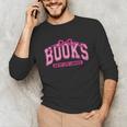 Retro Pink Coquette Bow Valentine Book Lover Varsity Unisex Long Sleeve T-Shirt Retro Pink Coquette Bow Valentine Book Lover Varsity Unisex Long Sleeve T-Shirt