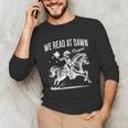 Retro We Read At Dawn Cowgirl Western Librarian Book Lover Unisex Long Sleeve T-Shirt Retro We Read At Dawn Cowgirl Western Librarian Book Lover Unisex Long Sleeve T-Shirt