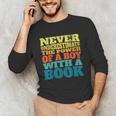Retro Never Underestimate The Power Of a Boy With a Book Unisex Long Sleeve T-Shirt Retro Never Underestimate The Power Of a Boy With a Book Unisex Long Sleeve T-Shirt