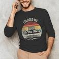 Retro Vintage I Closed My Book To Be Here Reading Teacher Unisex Long Sleeve T-Shirt