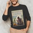Robinson Crusoe Book Cover 1920 Unisex Long Sleeve T-Shirt Robinson Crusoe Book Cover 1920 Unisex Long Sleeve T-Shirt