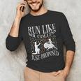 Run Like Mr Collins Just Proposed Vintage Book Quote Unisex Long Sleeve T-Shirt