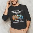 Sewing Reading Books Drinking Tea Sew Sewist Unisex Long Sleeve T-Shirt