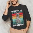 Silver Labrador Retriever Introvert Silver Lab Unisex Long Sleeve T-Shirt