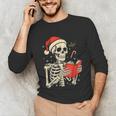Skeleton Reading Book Christmas Teacher Librarian Book Lover Unisex Long Sleeve T-Shirt Skeleton Reading Book Christmas Teacher Librarian Book Lover Unisex Long Sleeve T-Shirt