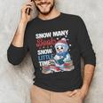 Snowman Winter Snow So Many Books Christmas Snow Little Time Unisex Long Sleeve T-Shirt