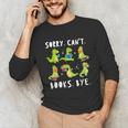Sorry Can't Books Bye Dinosaur Librarian Bookworm Teacher Unisex Long Sleeve T-Shirt