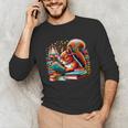 Squirrel Reading a Book Lover Bookworm Unisex Long Sleeve T-Shirt