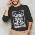 Tarot Card Vintage Pit Bull Pittie Dog Book Lover The Reader Unisex Long Sleeve T-Shirt Tarot Card Vintage Pit Bull Pittie Dog Book Lover The Reader Unisex Long Sleeve T-Shirt