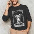 Tarot Card Vintage Whippet Dog Book Lover The Reader Unisex Long Sleeve T-Shirt