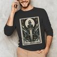 Tarot Cards Guide Book Esoteric Mysticism Clothing Tarot Card Justice Unisex Long Sleeve T-Shirt