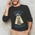 Teacher Alien Books UFO Reading Take Me To Your Reader Unisex Long Sleeve T-Shirt Teacher Alien Books UFO Reading Take Me To Your Reader Unisex Long Sleeve T-Shirt
