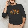 Teacher Fall Thanksgiving Turkey Reading Books Lovers Unisex Long Sleeve T-Shirt