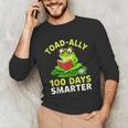 Toad-Ally 100 Days Smarter Frog Reading Book 100 School Day Unisex Long Sleeve T-Shirt Toad-Ally 100 Days Smarter Frog Reading Book 100 School Day Unisex Long Sleeve T-Shirt